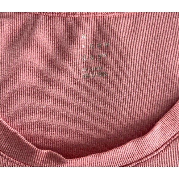 A New Day 2X Pink Ribbed Short Sleeve Scoop Neck Tee T-Shirt Plus Size Basic - Picture 4 of 4